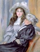 Portrait of Berthe Morisot and daughter Julie Manet, Auguste renoir